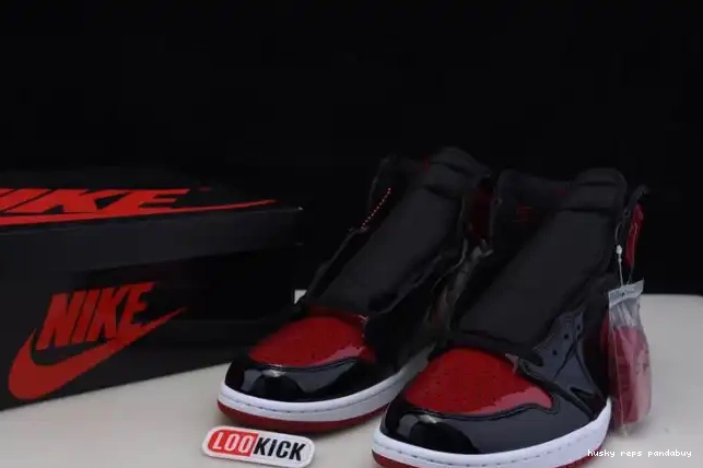 Rep Husky 555088-063 Jordan Air 1 OG Patent High Bred 0413